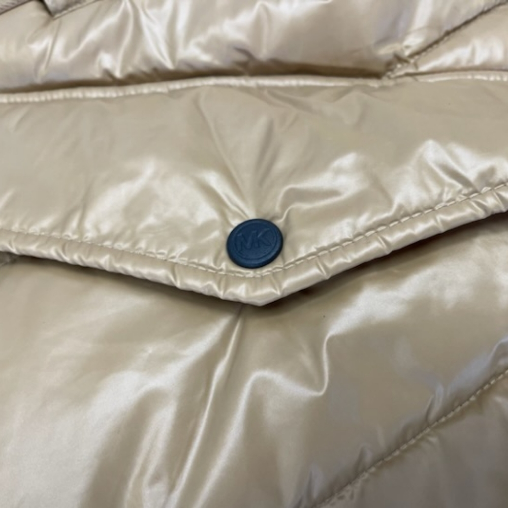 Michael Kors Dark Camel MK Puffer Jacket Belted Designer Coat S - 3X - Picture 9 of 15